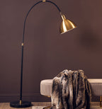 Gold Finish Metal Shade Floor Lamp | Newton