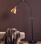 Gold Finish Metal Shade Floor Lamp | Newton