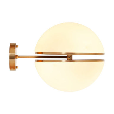 Brushed Brass Ball Wall Light | Abira