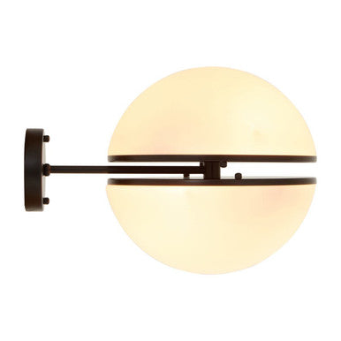 Matt Black Ball Wall Light | Abira