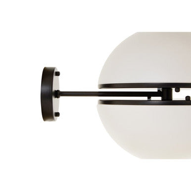 Matt Black Ball Wall Light | Abira