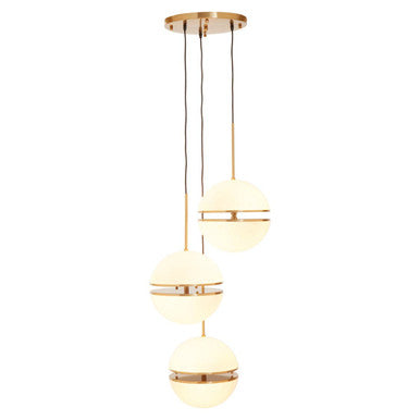 Three Ball Brass Pendant Light | Abira