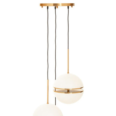 Three Ball Brass Pendant Light | Abira