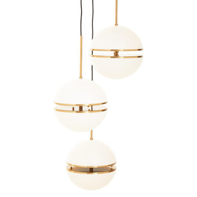 Three Ball Brass Pendant Light | Abira