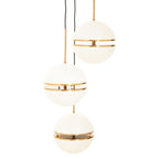 Three Ball Brass Pendant Light | Abira