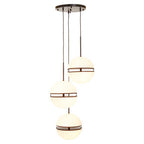 Three Ball Matt Black Pendant Light | Abira