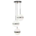 Three Ball Matt Black Pendant Light | Abira