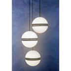 Three Ball Matt Black Pendant Light | Abira
