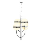 Four Ball Matt Black Pendant Light | Abira
