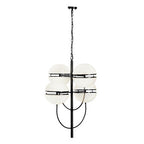 Four Ball Matt Black Pendant Light | Abira