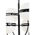 Four Ball Matt Black Pendant Light | Abira