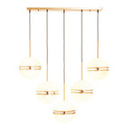 Five Ball Brass Pendant Light | Abira