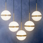 Five Ball Brass Pendant Light | Abira