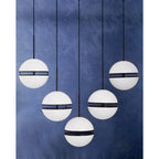 Five Ball Matt Black Pendant Light | Abira