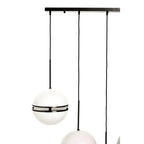 Five Ball Matt Black Pendant Light | Abira