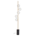 Black Marble and Brass 5 Bulb Floor Lamp | Abira