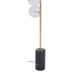 Black Marble and Brass 5 Bulb Floor Lamp | Abira