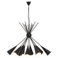 Matt Black 12 Bulb Statement Pendant Light | Yara