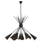 Matt Black 12 Bulb Statement Pendant Light | Yara