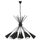 Matt Black 12 Bulb Statement Pendant Light | Yara