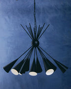 Matt Black 12 Bulb Statement Pendant Light | Yara