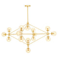 Gold Finish 15 Arm Statement Pendant Light | Abira