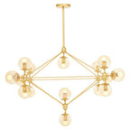 Gold Finish 15 Arm Statement Pendant Light | Abira