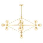Gold Finish 15 Arm Statement Pendant Light | Abira