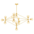 Gold Finish 15 Arm Statement Pendant Light | Abira