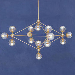Gold Finish 15 Arm Statement Pendant Light | Abira
