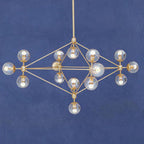 Gold Finish 15 Arm Statement Pendant Light | Abira