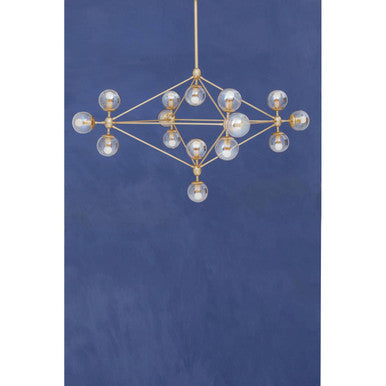 Gold Finish 15 Arm Statement Pendant Light | Abira
