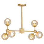 Gold Finish 6 Arm Statement Pendant Light | Abira