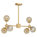 Gold Finish 6 Arm Statement Pendant Light | Abira