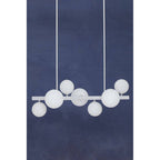 Chrome Finish 7 Light  Statement Pendant Light | Abira