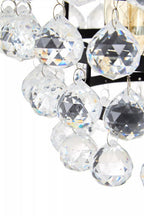 Clear Crystal Floor Lamp with Black Metal | Hutchinson