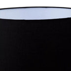 Black Snake Leather Effect Table Lamp with Chrome Base | Hanah