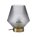 Grey Smoked Glass Table Lamp | Noble