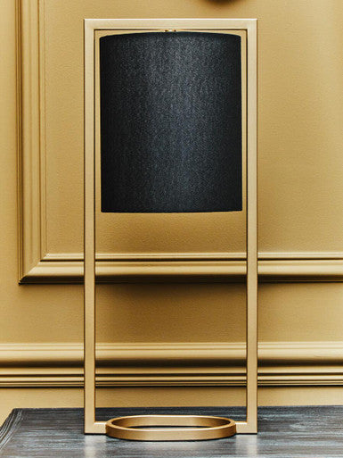 Black Shade with Gold Finish Metal Frame Table Lamp | Lara