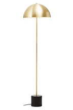 Brushed Brass Floor Lamp with Black Marble Base | Murdoch