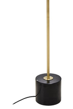 Brushed Brass Floor Lamp with Black Marble Base | Murdoch