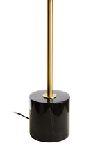 Brushed Brass Table Lamp with Black Marble Base | Murdoch