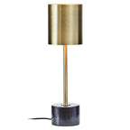 Brushed Brass Table Lamp with Black Marble Base | Palais