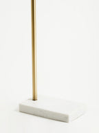 Black and Brass Finish Floor Lamp with Marble Base | Equipoise