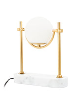 Marble And Gold Orb Table Lamp | Zalika