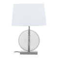 Glass And Brushed Chrome Table Lamp | Zarni