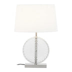 Glass And Brushed Chrome Table Lamp | Zarni