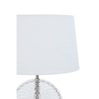 Glass And Brushed Chrome Table Lamp | Zarni