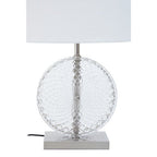 Glass And Brushed Chrome Table Lamp | Zarni