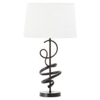 Matte Black Squiggle Table Lamp | Zavi